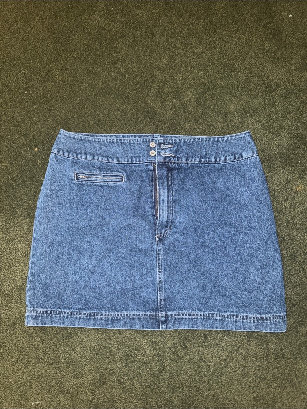 Y2K Late 90’s Vintage Classic Blue Denim Mini Skirt